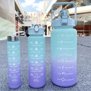 💦 Motivational Water Bottles - Set of 3